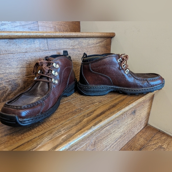 Timberland Boots Mens size 9 Chukka Brown Leather Ankle Top Lace Up - Picture 3 of 13